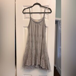 Anthropologie cute grey  dress. Can be layered or worn alone.